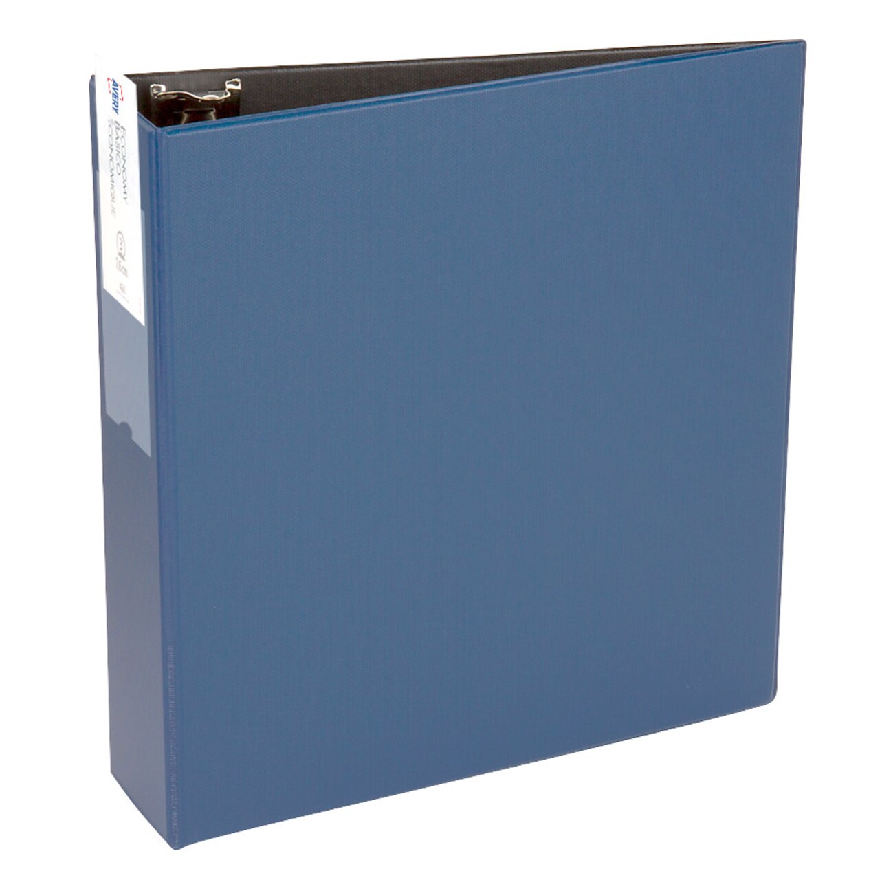 Avery Standard 3 Ring Binder with Label Holder, 3" Round Rings, 460-Sheet Capacity, 3.5 Inch Wide Spine, 1 Blue Binder, Ideal for Lightweight Organization and Occasional Referencing (04600)